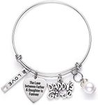 LParkin Men's The Love Between Father and Daughter is Forever Bangle Daddys Girl Bracelet Bangle