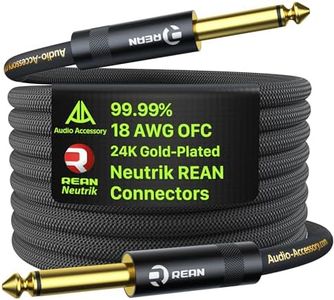 AA AUDIO ACCESSORY Pro Series Guitar Cable 50ft,Muti-Shielded Noise-Free