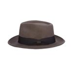 SCALA Classico Men's Crushable Water Repelant Wool Felt Fedora Hat, Grey, Large