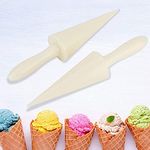 2Pcs Pizzelle Roller, Ice Cream Cone Mold Plastic Waffle Cone Roller Waffle Horn Cone Mould Pastry Tool for Making DIY Waffles and Ice Cream Cone