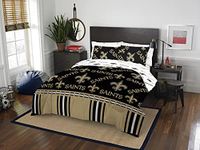 Northwest NFL New Orleans Saints Unisex-Adult Bed in a Bag Set, Queen, Rotary, 7 Piece Set