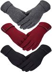 Patelai 3 Pairs Womens Gloves Winte