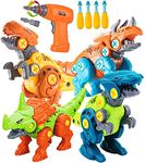 STAY GENT Take Apart Dinosaur Toys for Kids with Electric Drill, 4 Packs DIY Dinosaur Educational STEM Building Toys, Take Apart Toys Learning Gift for 3 4 5 6 7 Years Old Boys Girls