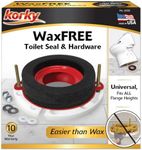 Korky 6000BP Toilet Wax Free 3" Rubber Seal Kit with Hardware, Red