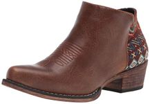 Roper Women's Sedona Western Boot, Brown Faux Leather Vamp Serape Heel, 6 UK