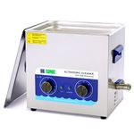 DK SONIC Ultrasonic Cleaner with Heater,Timer and Basket for Lab Tools, Metal Parts, Carburetor, Fuel Injector, Brass, Auto Parts, Engine Parts, etc (10L, 110V)