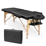 Higliocas Massage Table Portable Lash Bed - 2-Zone Foldable Massage Bed With Woven Bag for Spa & Physical Therapy & Tattoo & Waxing