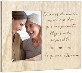 Didart Handmade Marco de Fotos Dia de la Madre.Regalos originales para madres. Cuadros personalizados con foto. Regalo abuela. Regalo cumpleaños mujer.