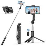 Selfie Stick, 4 in 1 Selfie Stick Tripod, 41 Inch 106cm Extendable and Portable Selfie Stick with Detachable Wireless Remote & Tripod Stand Compatible with iPhone 16 15 14 13 12 11/Galaxy/Huawei, etc.