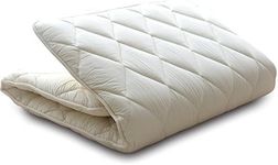 (Twin-short, White) - EMOOR Japanese Traditional Futon Mattress "Classe" (39 x 200cm x 7.6cm .), Twin-Short Size. Made in Japan