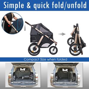 HPZ Pet Rover Jogging Stroller – Taupe, All-Terrain Pet Carrier