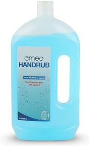 Omeo Handrub Liquid Hand Instant Sanitizer 1 litre, Refill Pack, 70% Alcohol| Skin Friendly, Safe for Kids| 99.99% Germs Free Protection, Anti Bacterial| Advance Formula, Quick Dry