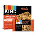 KIND Healthy Grains Bars, Peanut Butter Dark Chocolate, Gluten Free, 35 Grams, 5 Count