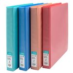 Yoobi 1 Inch Binder Set – 3-Ring Binders with 2 Pockets – Perfect for School or Office – Holds up to 220 Sheets – 4 Pack – Solid Multicolor Variety