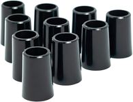 The Golfer's Workshop .355" Taper Tip Black Golf Club Ferrules - Pack of 10, Durable Plastic, Fits .355" Steel and Graphite Shafts, Easy Installation