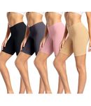 wirarpa Women's Cotton Boy Shorts Underwear Leggings Under Shorts Anti Chafing Multicolor 4 Pack Medium