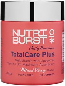 Nutriburst TotalCarePlus - Multivitamin with Vitamin C, D, B12 + Zinc - Immune System Support - Berry Flavour - 60 Gummies 1 Month Supply - Suitable for Vegans