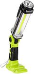 Zinkiwayr Cordless LED Work Light for Ryobi 18V ONE+ Lithium Battery, 2000LM Zinc Alloy Outdoor Wide Illumination Flashlight Car Repair Inspection, 110 Pivoting Head Metal Hook, Green (25W-LED003)