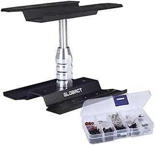 Globact RC Car Work Stand Hobby Repair Tool Set 360 Degree Rotation Lift or Lower and 270PCS RC Screws Kit Repair Tool Box for 1/8 1/10 1/12 1/16 1/18 RC Car Truck Buggy(Black)
