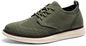 Bruno Marc Men's KnitFlex Craft Mesh Oxfords Sneakers Casual Dress Lace-Up Lightweight Walking Shoes,Size 12,Green,SBOX2406M