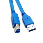 CableWholesale 10-Feet USB 3.0 Printer/Device Cable, Blue, Type A Male to Type B Male (10U3-02210)