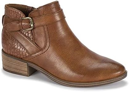 BareTraps Womens Maci Faux Leather Booties Ankle Boots Brown 7.5 Medium (B,M)