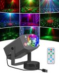 BrightArk Disco Lights, Party Lights + Disco Ball 2 in 1 Disco Ball Light Sound Activated DJ Lights Stage Lights with Remotrol Control Disco Lights for Parties Kids Home Festival Brithday KTV Bar