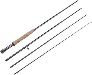 Canne à pêche à la Mouche Sougayilang, Canne à pêche à la Mouche en Graphite Ultra-Portable 4 pièces légère 5/6 démarreur Complet 7/8 liège en Caoutchouc et poignée EVA-5/6