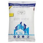 White Portland Cement A Grade (1.0kg) Decorative Quality White Cement, Multi-Purpose Cement for Home Filling, Crafting, and Repairs - Universal Adhesive - SP.byit