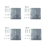 DC Cargo Ultra Secure E Track Plate Installation Kit, 4-Pack | E-Track Rail Mounting Back Plate, Bolts, Nuts, and Washers