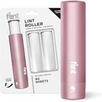 Flint Rose Gold Retractable Mini Lint Roller with 90 Extra Sticky Sheets, Small and Portable Lint Roller, Ideal Pet Hair Remover, Travel Lint Rollers for pet Hair Extra Sticky