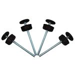 Baby Gate Guru Extra Long M8 (8mm) Spindle Rods for Pressure Mounted Gates Replacement Set - 4 Pack of M8 Spindle Screw Bolts for Baby and Pet Safety Gates - Choose Your Color (8mm, Black)