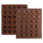 Clazkit - YH-525 Silicone Chocolate Mould, Brown, 39 x 255 x 250 millimeters