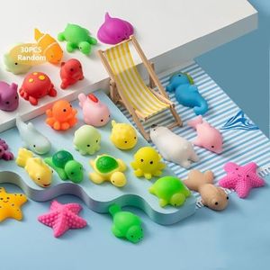 Vekol Mochi Squishy Toys Squishies Mochi Squishy Toys Party Favors for Kids Birthday Gift, Mini Squishy Mochi Animal Squishies Stress Relief Toy Random (Marine Animal 30PCS Random)