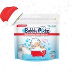 TruKid Bubble Podz Bubble Bath for Baby & Kids, Gentle Refreshing Bath Bomb for Sensitive Skin, pH Balance 7 for Eye Sensitivity, Natural Moisturizers and Ingredients, Strawberry (10 Podz)