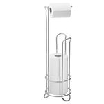 InterDesign Classico Freestanding Metal Wire Toilet Paper Roll Holder Stand and Dispenser - Bathroom Storage Organization - Holds 3 Rolls – Steel