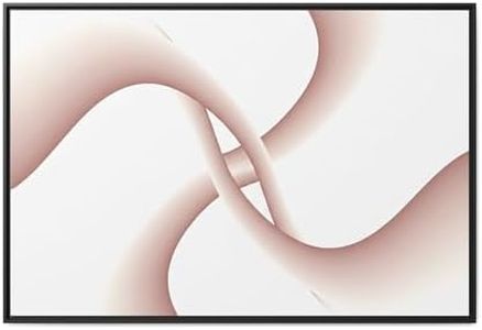 BrickByDreamCo Abstract Blush Wave Matte Canvas Framed | Modern Wall Art