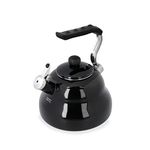 La Cafetière Coloured 2 Litres Whistling Kettle, Midnight Black