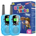 Qukir Boy Toys Age 5 6 7 8 9, Walkie Talkie Outdoor Toys for 3-10 Year Old Boy Gift for 3-10 Year Olds Sensory Toys Garden Toys Outdoor Games for Kid Camping Accessories Learning Resources Light Blue