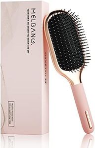 Melbang Paddle Brush for Detangling, Metal Bristle - Professional Large Hair Brush All Hair Types, Hair Brush with Steel Bristles for Anti-Static & Massaging Scalp