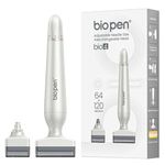 Biopen Derma Stamp, Dual-Head 64/120-Pin Microneedling Stamp, 0-3mm Adjustable Depth for Men & Women, Helps Improve Sparse Hairlines and Promotes Hair & Beard Growth(Bio-4)