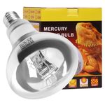 DERNORD Mercury Vapour Bulb Tortoise - 125W UVA UVB Heat Lamp Bulb for Reptile Turtle Snakes Bearded Dragon Vivarium Spotlight Basking Bulbs E27 Screw