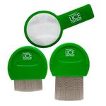 Lice Combs| Head Lice Professional Metal Set of 2 for Long & Short Hair | Efficient Lice and Nit Removal | Easy to Use. FREE MAGNIFYING GLASS INCLUDED