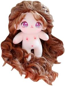 niannyyhouse Muñeca de Peluche de 20 cm, con Ondas de Caramelo, Cabello para niña, humanoide, Ropa de Vestir, Regalos (5 con Esqueleto)