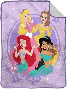 Jay Franco Disney Princess La Belleza Esta Adentro Manta Suave de Lana Sherpa para Niños 130 x 150cm