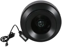 Hurricane Inline Centrifugal Fan, High Performance, Commercial-Grade for Ventilation, 1060 CFM - ETL Listed, 12-Inch, Black