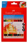 Faber-Castell Bi-Colour Pencil, Pack of 18 (Assorted)