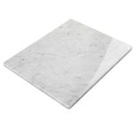 Lovdeco Marble Cutting Board, Pastry Board For Kitchen, Large Carrara White Marble Slab Gift With Non-Slip Feets, 16x20 Inch, 1 Piece