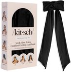 Kitsch Set & Flow Active Heatless Curling Headband For Women – Achieves Heatless Curls Overnight, No Heat Damage | Heatless Curlers with Flexible Fit | Great During Gym Sessions, Travel - Black, 1pc