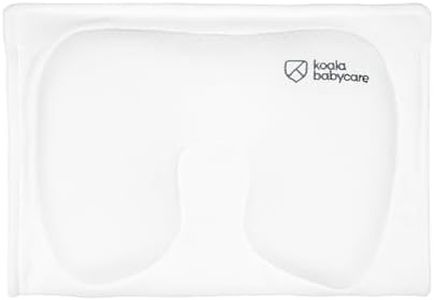 KOALA BABYCARE Almohada Plagiocefalia bebé de Lactancia Memory Foam para Ayudar a prevenir y Tratar la plagiocefalia (Cabeza Plana) con Funda extraíble (con 2 Fundas de Almohada) - Blanco